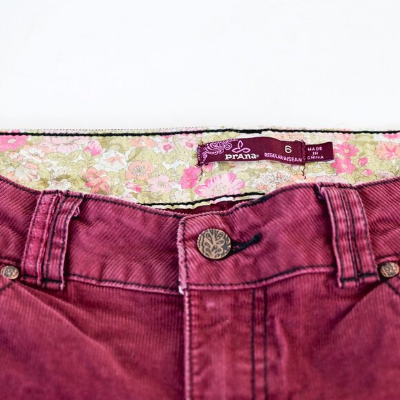 Prana Canyon Corduroy Low Rise Pants Size 6 - Picture 7 of 7